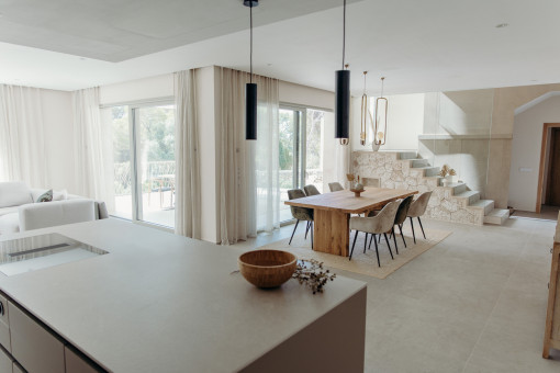 Salón-comedor abierto