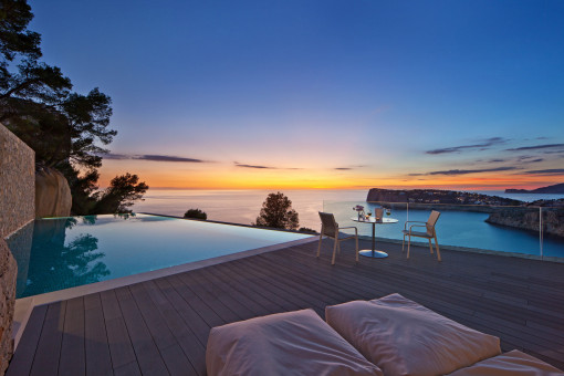 Ambiente de puesta de sol