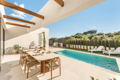 Terraza con jardineich