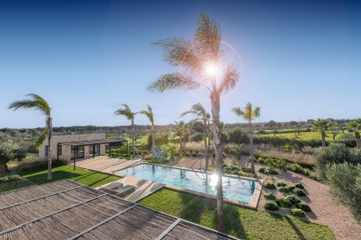 Vistas hacia la piscina