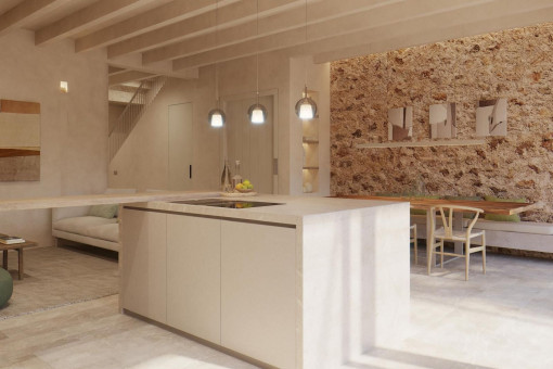 Cocina con isla central