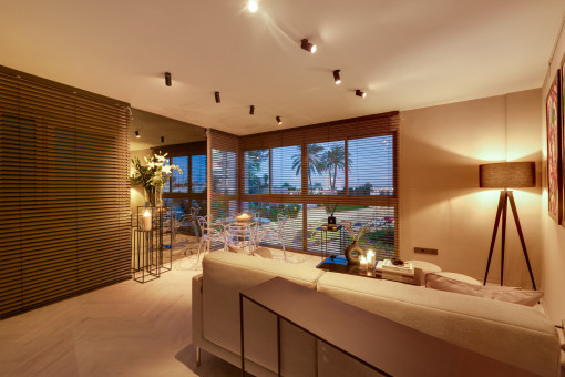 Concepto de iluminación dim-to-warm