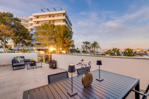 Ambiente de atardecer