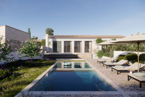 Precioso adosado con piscina y garaje en Sineu