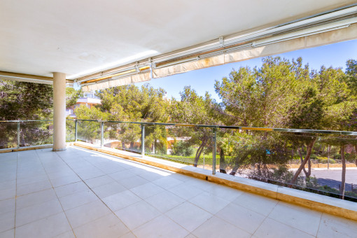 Terraza cubierta en la planta principal