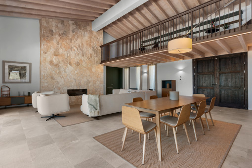 Espacio abierto de salón y comedor