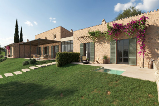 Finca de obra nueva proyectada en estilo mallorquín