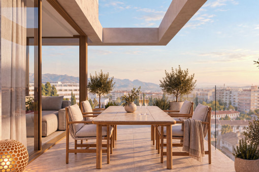 Terraza en el nivel de la planta principal