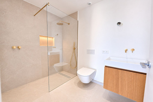 Baño en suite con amplia ducha