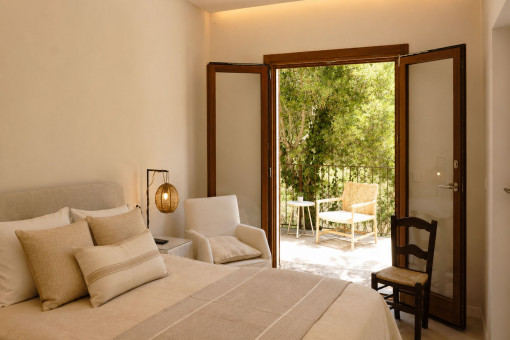 Dormitorio con acceso al exterior