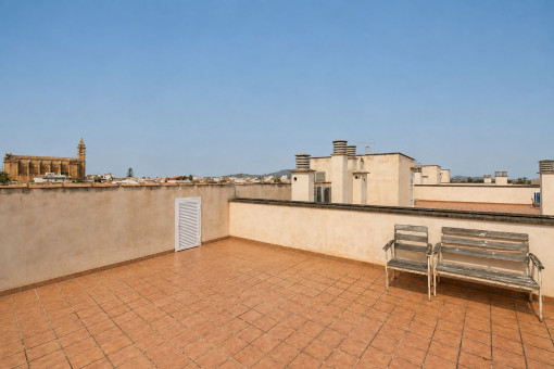 Terraza comunitaria en la azotea