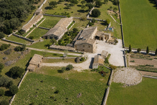 Amplia finca vista desde el aire