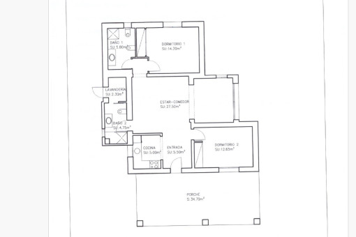 Plano de la casa de los invitados