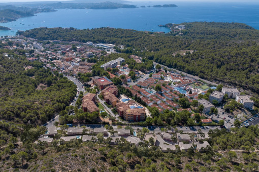 Vista aérea de las villas 