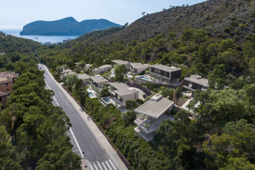Vista aérea de las villas 
