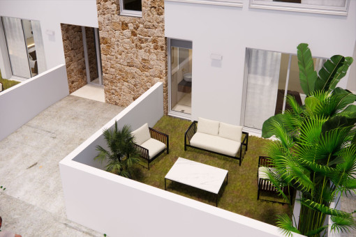 Segundo jardín con zona de estar