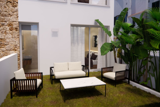 Segundo jardín con zona de estar