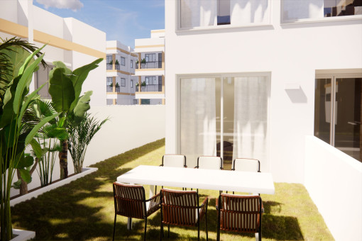 Segundo jardín con zona de estar