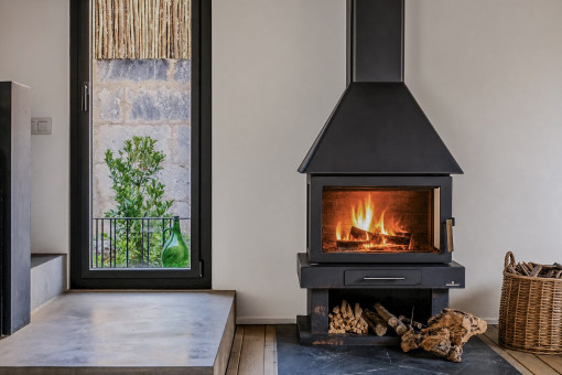 Chimenea en el salón