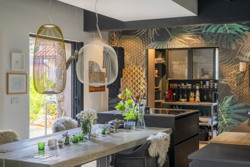 Cocina de diseño abierta