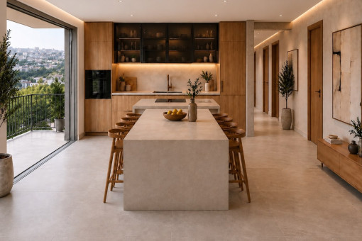 Cocina de diseño abierta