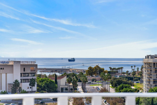 Terraza en la azotea con vistas al mar