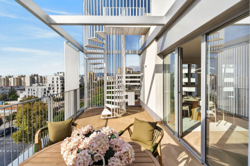 Terraza en la planta de día