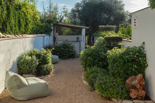 Jardín con agradables vistas a la vegetación circundante